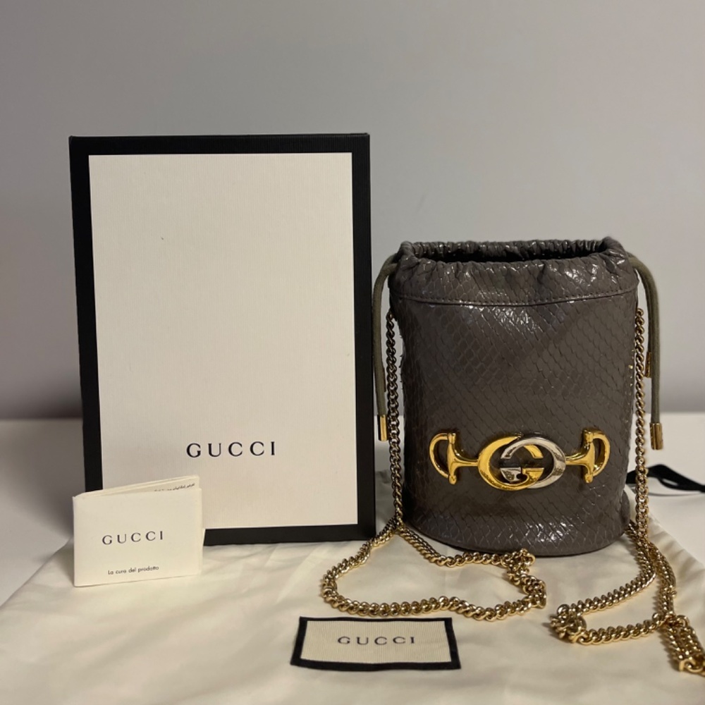 Gucci Zumi Python in Gray - Picture 2 of 4